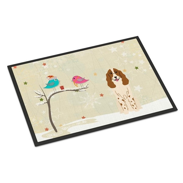 Carolines Treasures Christmas Presents Between Friends Russian Spaniel Indoor or Outdoor Mat, 24 x 0.25 x 36 in. BB2503JMAT - main